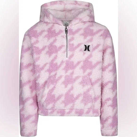Hurley Kids Large Pink Patterned Hoodie - Picture 1 of 11